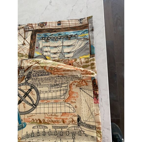 Travel Nautical Sailing Ship Pillow Cases Set of 2 Decorative Cover 26 x 19 - Picture 2 of 7